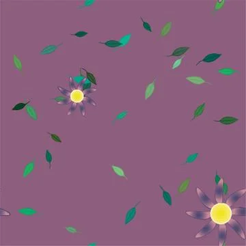 Floral ornamental vector pattern. Seamless design leafs texture. Stock Illustration