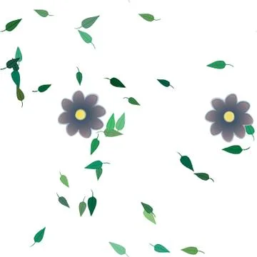 Floral ornamental vector pattern. Seamless design leafs texture. Illustrazione stock