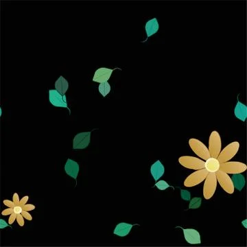 Floral ornamental vector pattern. Seamless design leafs texture. Stockillustratie