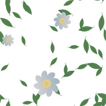 Floral ornamental vector pattern. Seamless design leafs texture. Illustrazione stock