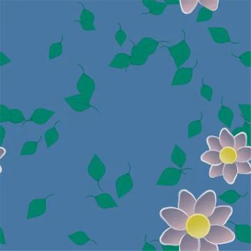 Floral ornamental vector pattern. Seamless design leafs texture. 스톡 일러스트