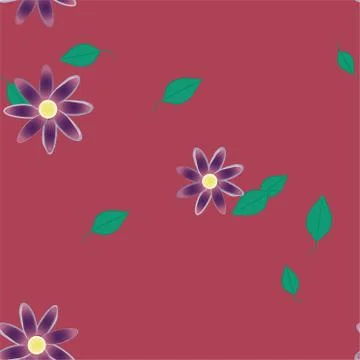 Floral ornamental vector pattern. Seamless design leafs texture. Illustrazione stock