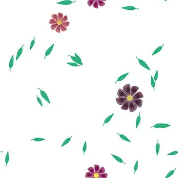 Floral ornamental vector pattern. Seamless design leafs texture. Stockillustratie