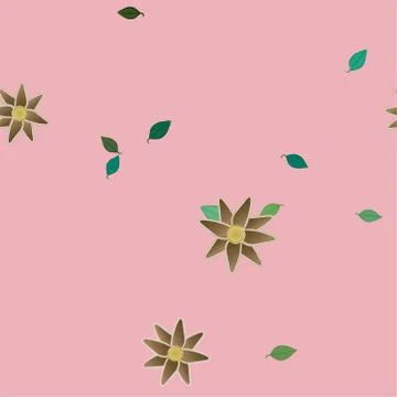 Floral ornamental vector pattern. Seamless design leafs texture. Stockillustratie