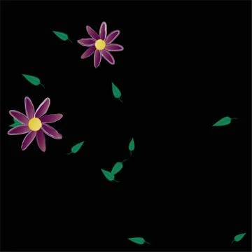 Floral ornamental vector pattern. Seamless design leafs texture. Stock Illustration