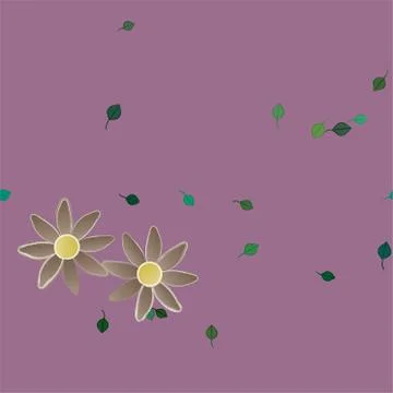 Floral ornamental vector pattern. Seamless design leafs texture. 스톡 일러스트