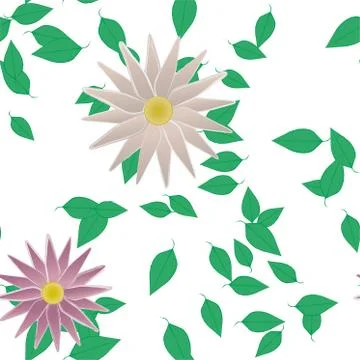 Floral ornamental vector pattern. Seamless design leafs texture. Stockillustratie