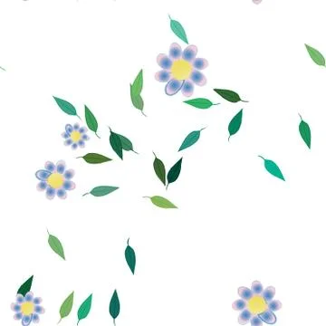 Floral ornamental vector pattern. Seamless design leafs texture. 스톡 일러스트