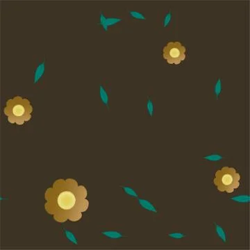 Floral ornamental vector pattern. Seamless design leafs texture. Stockillustratie