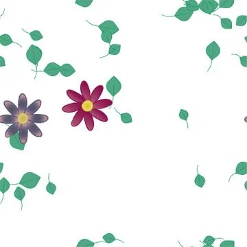 Floral ornamental vector pattern. Seamless design leafs texture. Stockillustratie