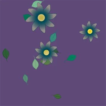 Floral ornamental vector pattern. Seamless design leafs texture. Stock Illustration