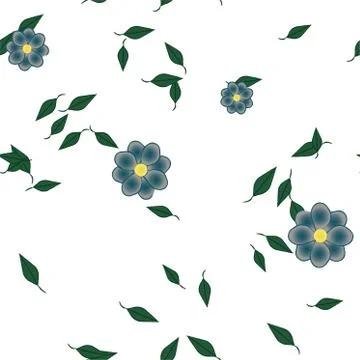 Floral ornamental vector pattern. Seamless design leafs texture. 스톡 일러스트
