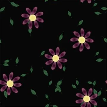 Floral ornamental vector pattern. Seamless design leafs texture. Stockillustratie