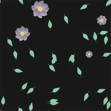 Floral ornamental vector pattern. Seamless design leafs texture. 스톡 일러스트