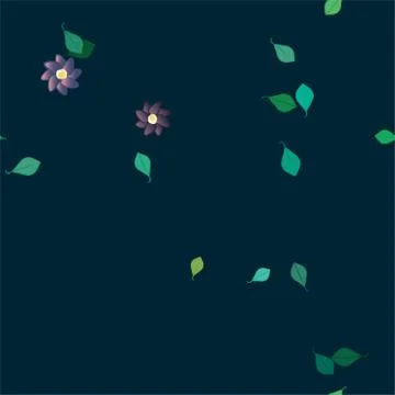 Floral ornamental vector pattern. Seamless design leafs texture. 스톡 일러스트