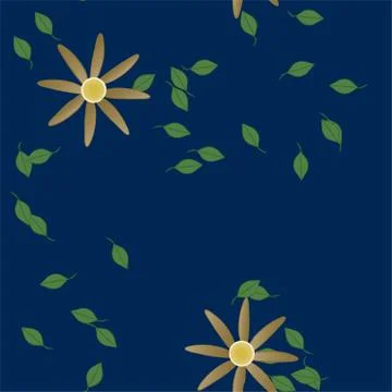 Floral ornamental vector pattern. Seamless design leafs texture. Stock Illustration