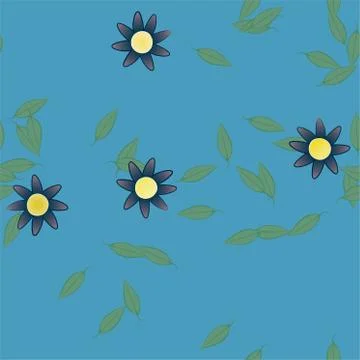 Floral ornamental vector pattern. Seamless design leafs texture. 스톡 일러스트