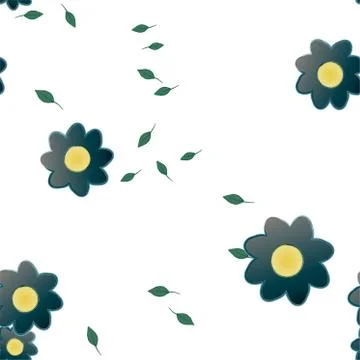 Floral ornamental vector pattern. Seamless design leafs texture. Illustrazione stock
