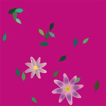 Floral ornamental vector pattern. Seamless design leafs texture. Stock Illustration