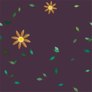 Floral ornamental vector pattern. Seamless design leafs texture. Illustrazione stock
