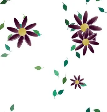 Floral ornamental vector pattern. Seamless design leafs texture. Stockillustratie