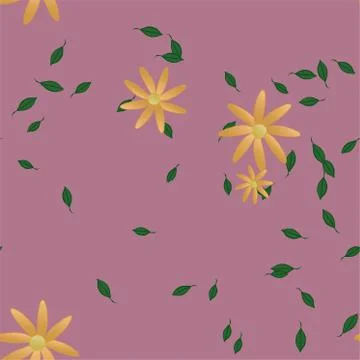 Floral ornamental vector pattern. Seamless design leafs texture. Stockillustratie