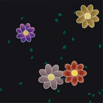 Floral ornamental vector pattern. Seamless design leafs texture. Stockillustratie