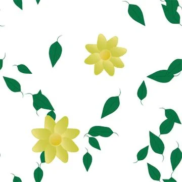 Floral ornamental vector pattern. Seamless design leafs texture. Stockillustratie