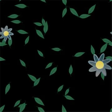 Floral ornamental vector pattern. Seamless design leafs texture. Illustrazione stock