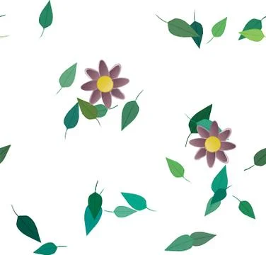 Floral ornamental vector pattern. Seamless design leafs texture. 스톡 일러스트
