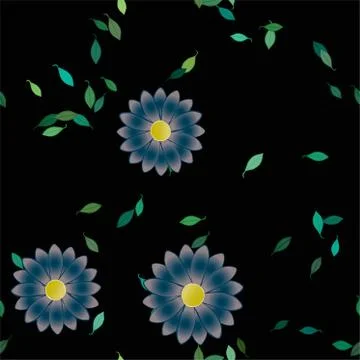 Floral ornamental vector pattern. Seamless design leafs texture. 스톡 일러스트