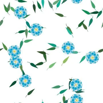 Floral ornamental vector pattern. Seamless design leafs texture. Illustrazione stock