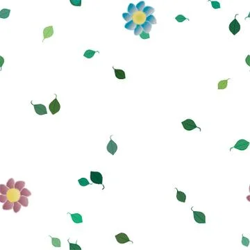 Floral ornamental vector pattern. Seamless design leafs texture. Illustrazione stock
