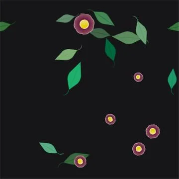 Floral ornamental vector pattern. Seamless design leafs texture. 스톡 일러스트