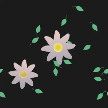 Floral ornamental vector pattern. Seamless design leafs texture. 스톡 일러스트