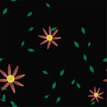 Floral ornamental vector pattern. Seamless design leafs texture. Illustrazione stock