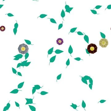 Floral ornamental vector pattern. Seamless design leafs texture. 스톡 일러스트