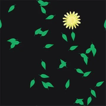 Floral ornamental vector pattern. Seamless design leafs texture. 스톡 일러스트