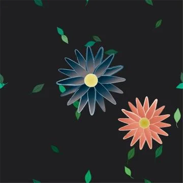 Floral ornamental vector pattern. Seamless design leafs texture. Stockillustratie