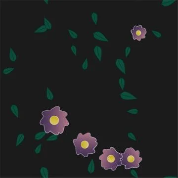 Floral ornamental vector pattern. Seamless design leafs texture. Stock Illustration