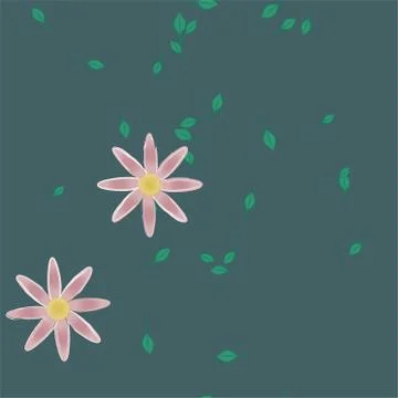 Floral ornamental vector pattern. Seamless design leafs texture. Stock Illustration