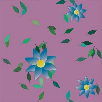 Floral ornamental vector pattern. Seamless design leafs texture. Stockillustratie