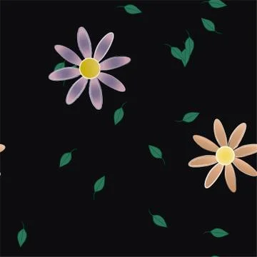 Floral ornamental vector pattern. Seamless design leafs texture. 스톡 일러스트