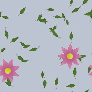 Floral ornamental vector pattern. Seamless design leafs texture. 스톡 일러스트