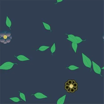 Floral ornamental vector pattern. Seamless design leafs texture. Illustrazione stock