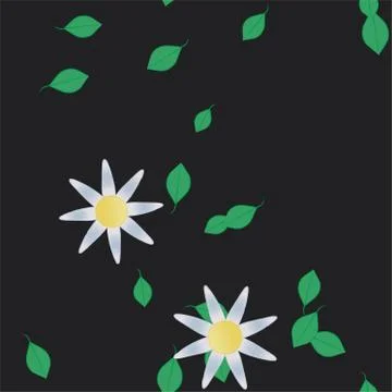 Floral ornamental vector pattern. Seamless design leafs texture. Stock Illustration