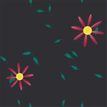 Floral ornamental vector pattern. Seamless design leafs texture. 스톡 일러스트