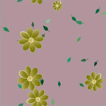 Floral ornamental vector pattern. Seamless design leafs texture. Stockillustratie