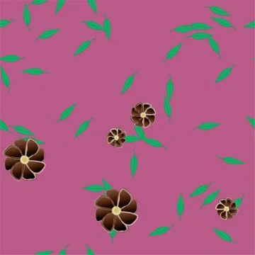 Floral ornamental vector pattern. Seamless design leafs texture. Illustrazione stock
