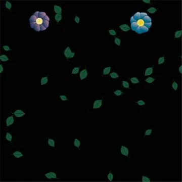 Floral ornamental vector pattern. Seamless design leafs texture. Stock Illustration